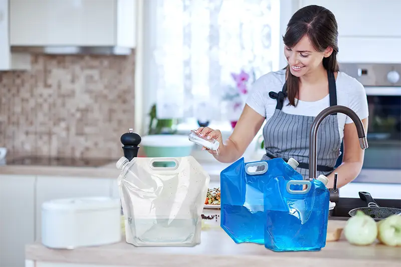 Collapsible Water Bag for Cooking