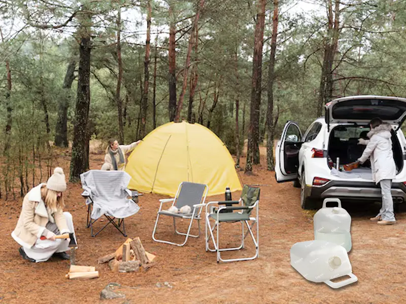 Semi Collapsible Jerry Can for Outdoor and Camping