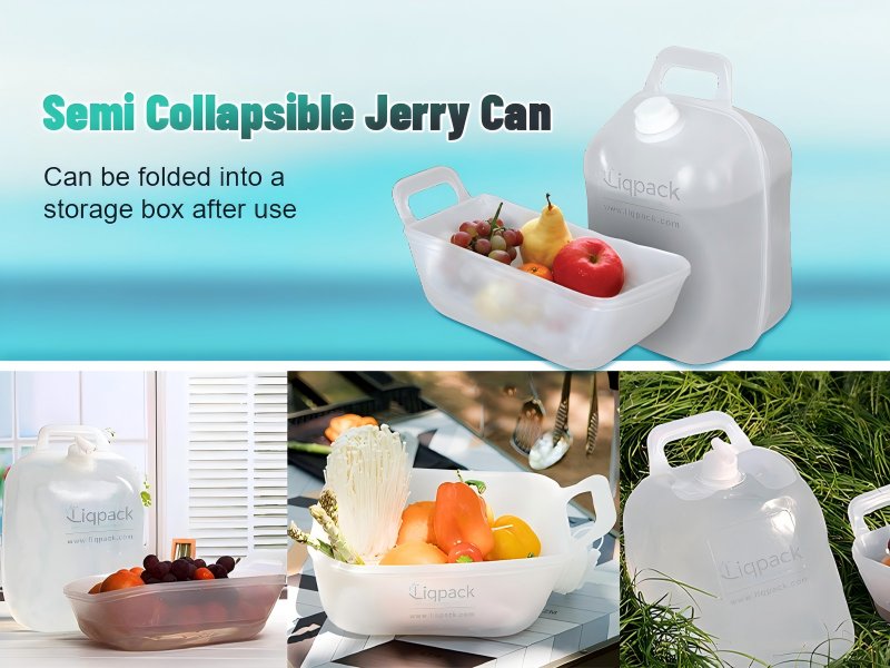 Folded Jerry Can for Storage