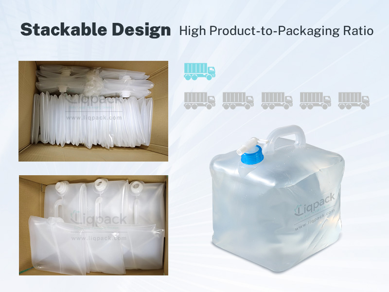 Stackable Design of Foldable Water Container