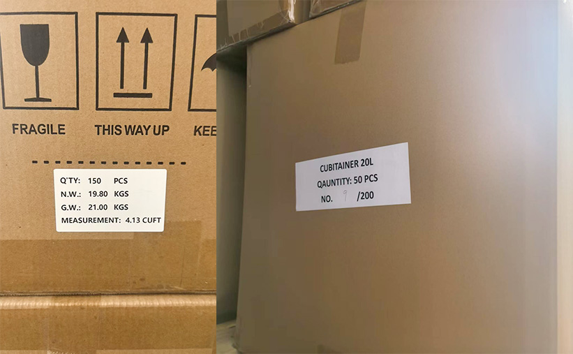 cubitainer shipping mark