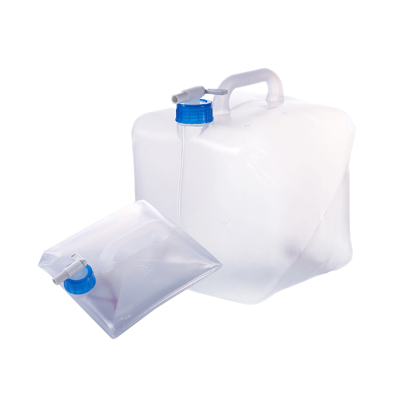 Collapsible water container for liquid storage and transport