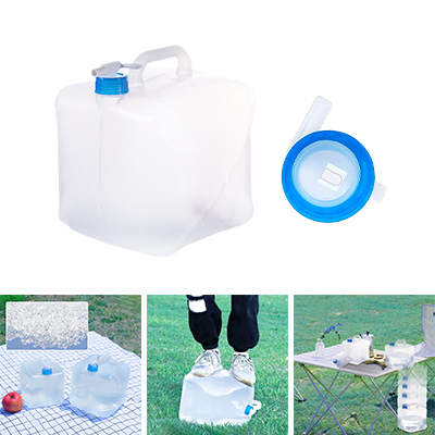 collapsible water container for outdoor water supply and storage
