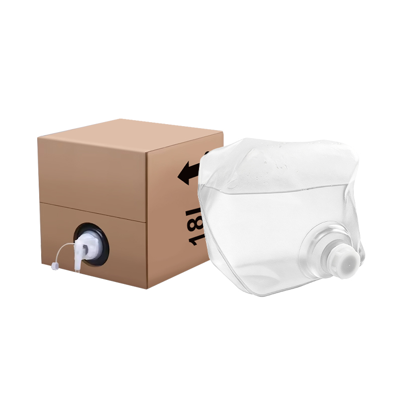 Cubitainer 18L with carton and tap for large-volume liquid packaging