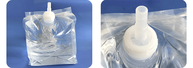 ultrasound gel packaging cheertainer with gel spout