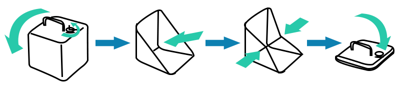 How to Fold a Collapsible Water Container