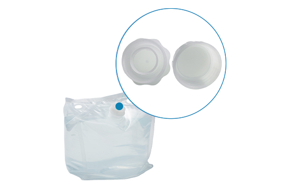 Ring cap closure for liquid detergent cheertainer