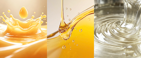 Visual comparison of flow behavior and viscosity for bulk liquid food ingredients: syrup, sauces, vinegar, and oil for packaging design consideration