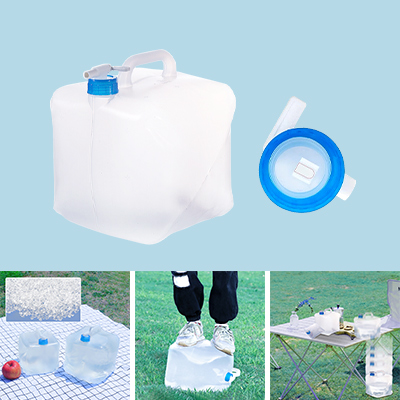 collapsible water container for outdoor water supply and storage