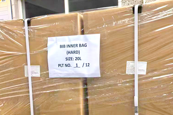 20L Cubitainer export packing details before shipment
