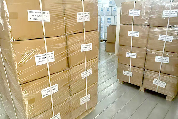 20L Cubitainer export packing details before shipment