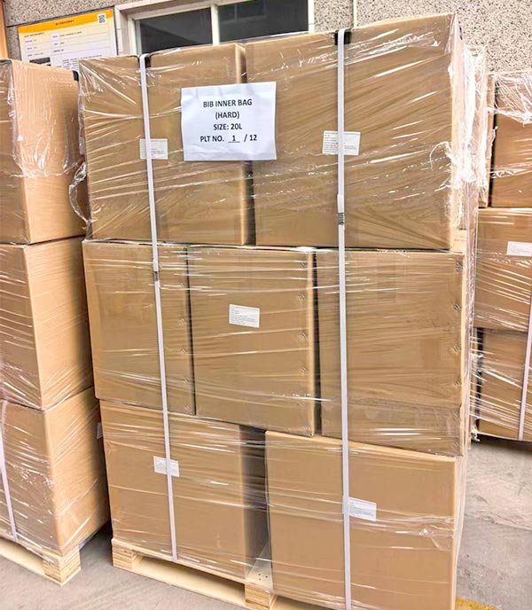 20L Cubitainer pallet packing for 20GP and 40HQ shipment