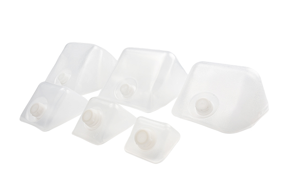 sampling Cubitainer compared with standard Cubitainer packaging