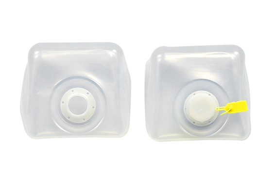 sampling Cubitainer compared with standard Cubitainer packaging